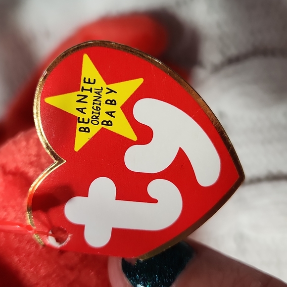 🕸Vintage Ty Beanie Baby Strut The Tie Dye Rooster 1996 P.E. Pellets - Picture 9 of 12